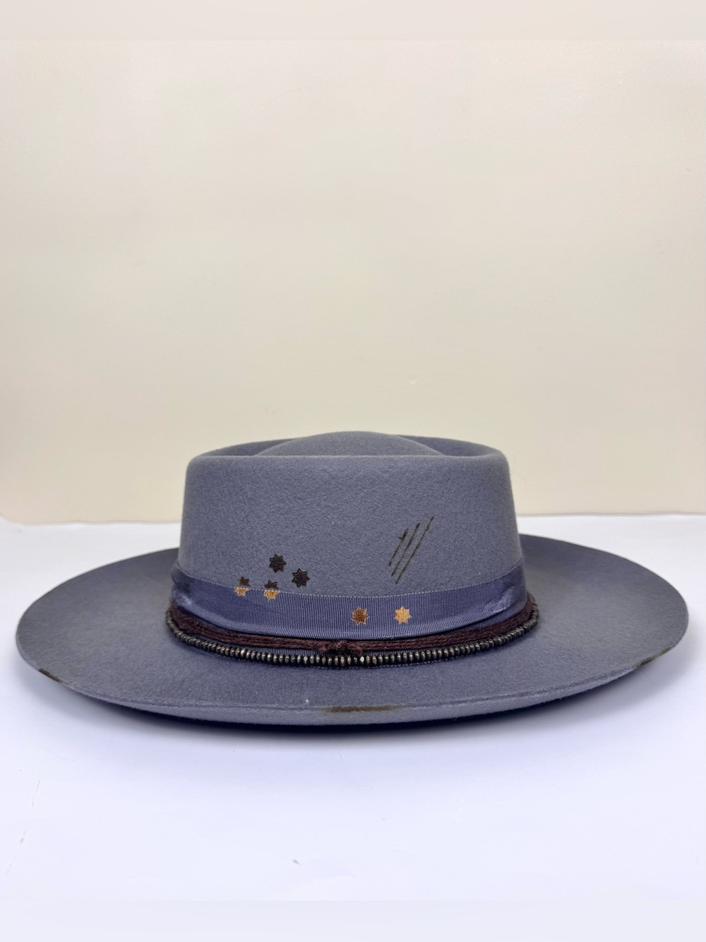 Free People Cosmic Roundtop Hat 100% Wool Felt Fedora